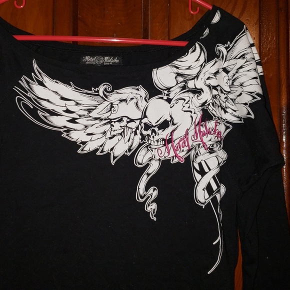 Metal Mulisha Tops - Metal Mulisha - skull off the Shoulder sz S